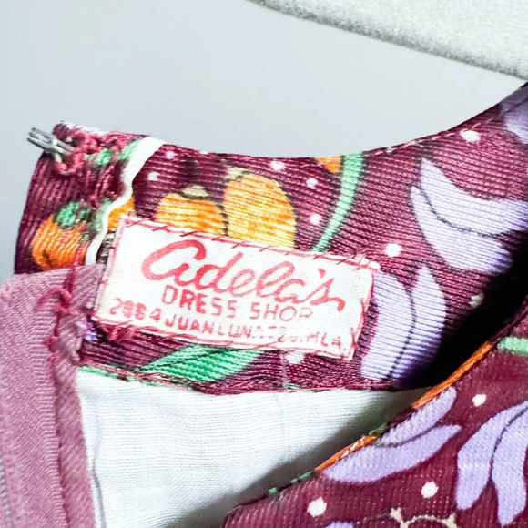 Vintage Adela's Dress Shop Fruit Print Fun Mini Short  Dress S - Picture 2 of 9